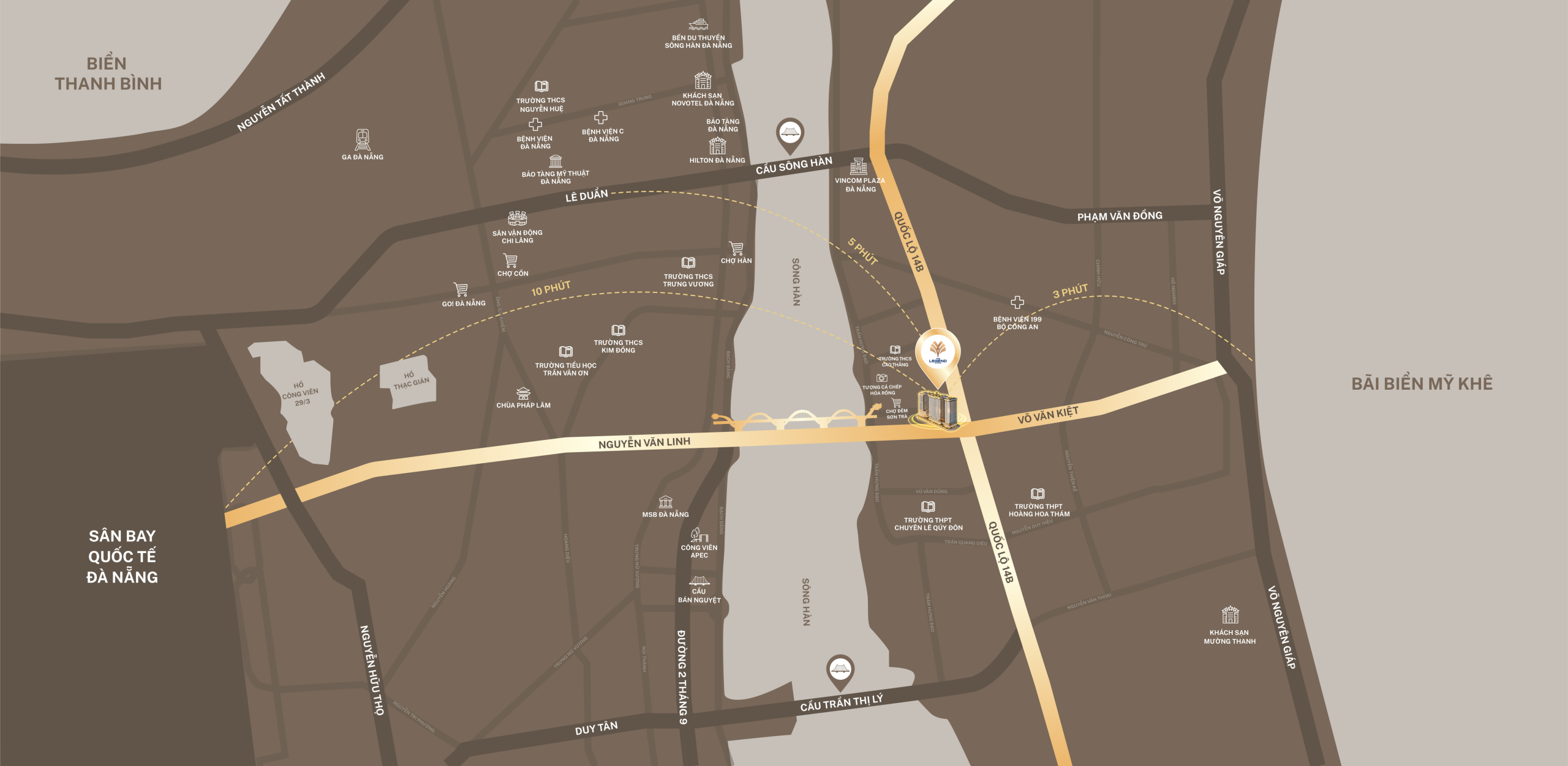 vị trí dự án the legend da nang